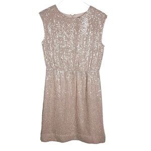J.CREW Pink Sequins Sleeveless Mini Cocktail Dress Size 6